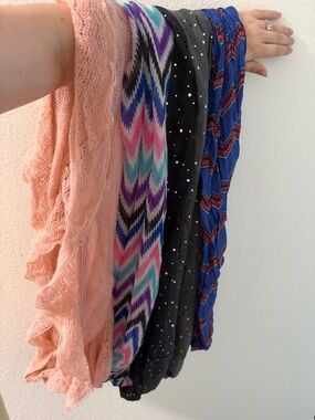 Infinity scarves - Peach, Multicolor, Black, Blue